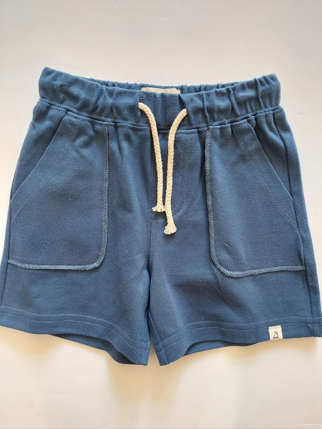 Me &amp; Henry cotton knit pique navy shorts