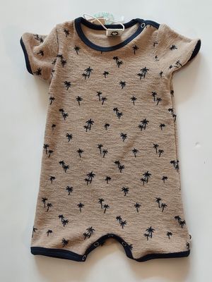 Danish Musli organic cotton Terry cloth Palm beach  bodysuit-cashmere/night blue