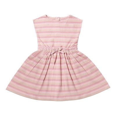 Vignette cotton knit dress pink stripe Terry cloth- Cindy dress