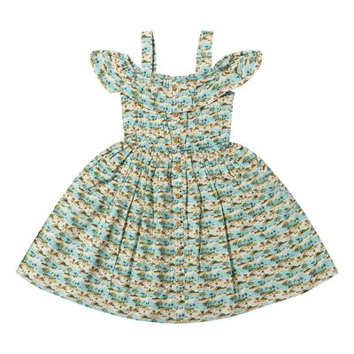 Vignette woven cotton tropical beach dress-Ivy dress