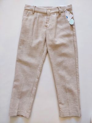 Mayoral cotton/linen dress pants, beige/tan -adjustable waist