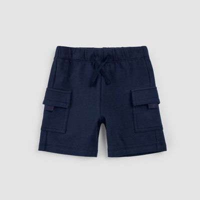 Miles the Label boys organic cotton navy cargo shorts