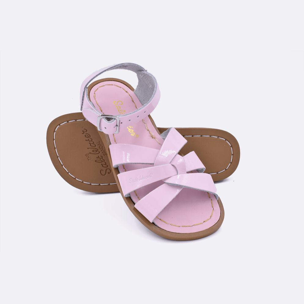 Salt Water Sandals Leather Water Safe Sandals - shiny Pink