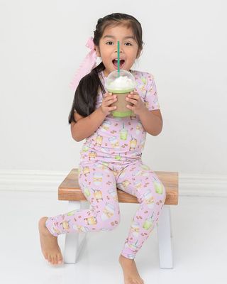 Lev Baby Bamboo short sleeve pajama set- Star