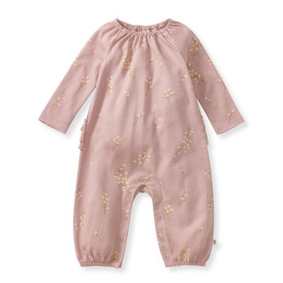 Bert&#39;s Bees organic cotton /budding beauty jumpsuit-organic rose