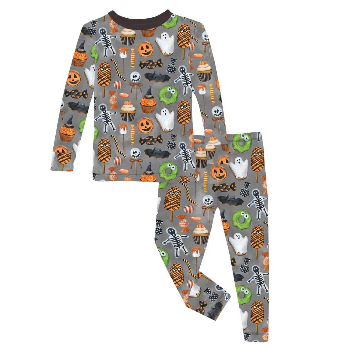 Kickee Pant Bamboo long sleeve pajama set- Halloween Treats