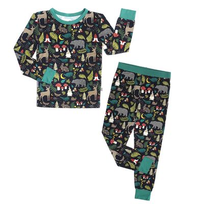 Emerson &amp; Friends Bamboo long sleeve pajama set- Night Forest