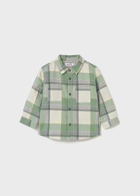 Fall Mayoral cotton sherpa lined plaid jacket-snap front