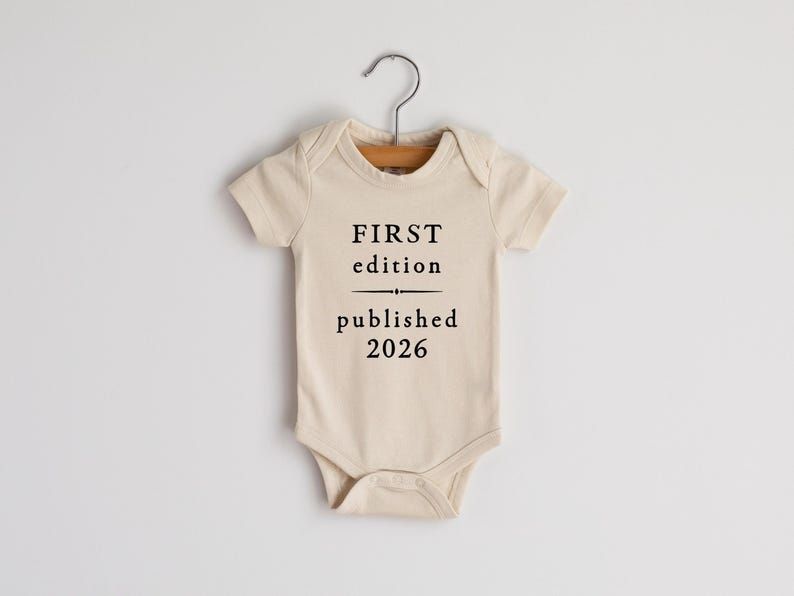 Gladfolk organic cotton cream short sleeve first edition 2026 black ink bodysuit