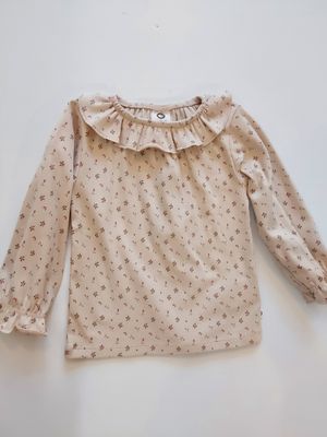Fall Musli  Aster organic cotton frilled collar top