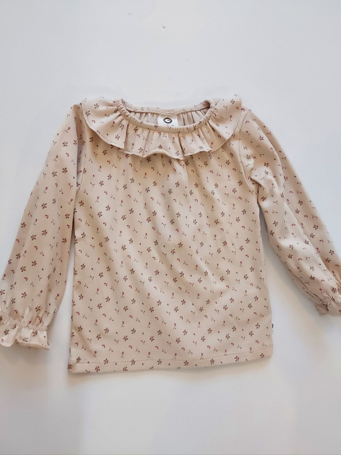 Fall Musli  Aster organic cotton frilled collar top