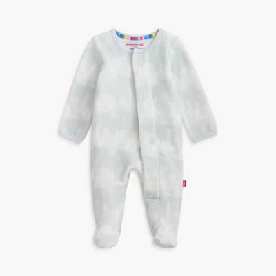 Magnetic Me  &quot;Birch Trees&quot;  eco friendly velour magnetic  footie-cotton/poly blend