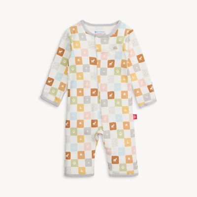 Magnetic Me  &quot;checkmate&quot;  eco friendly organic cotton magnetic coverall
