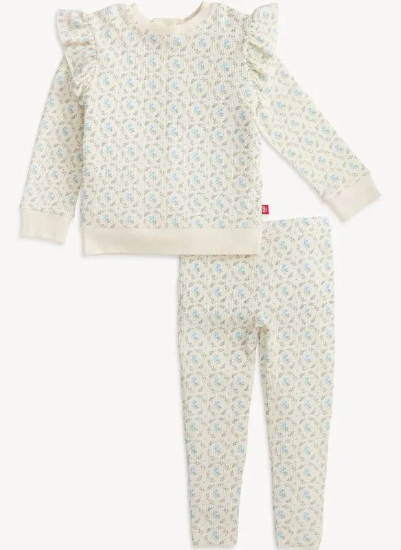Magnetic Me  &quot;Eloise&quot; waffle set magnetic back  2 piece set- modal/organic cotton blend