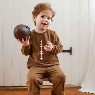 Bert&#39;s Bees organic cotton Acid wash Football sweatshirt/jogger set