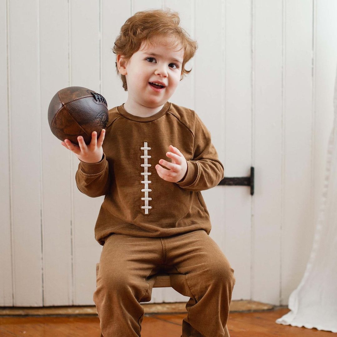 Bert&#39;s Bees organic cotton Acid wash Football sweatshirt/jogger set