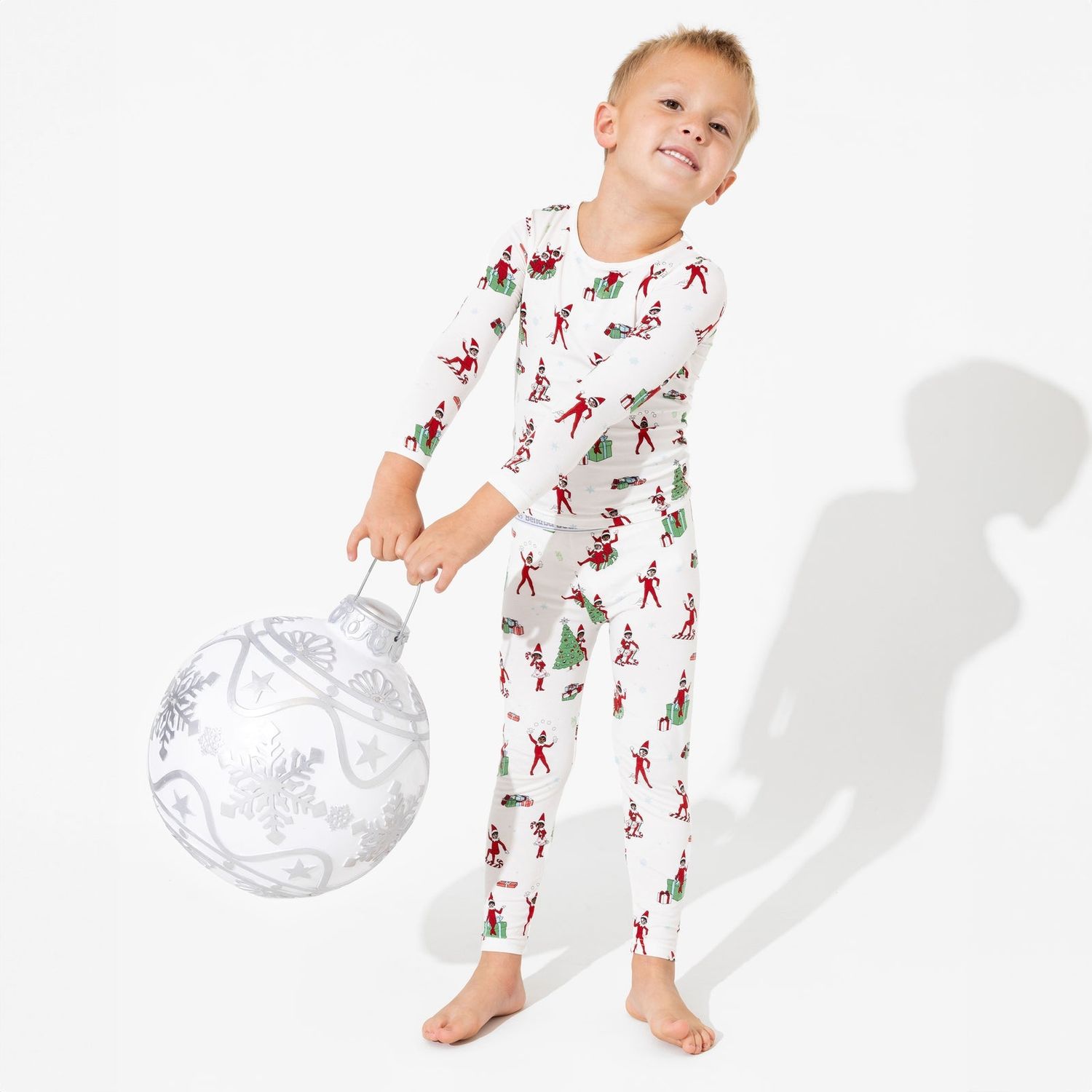 Bellabu Bear The Elf on the Shelf bamboo long sleeve and pant pajama set