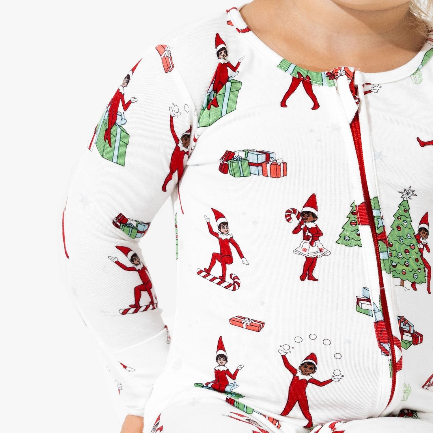 Bellabu Bear Bamboo long sleeve pajama convertible coverall- The Elf on the Shelf
