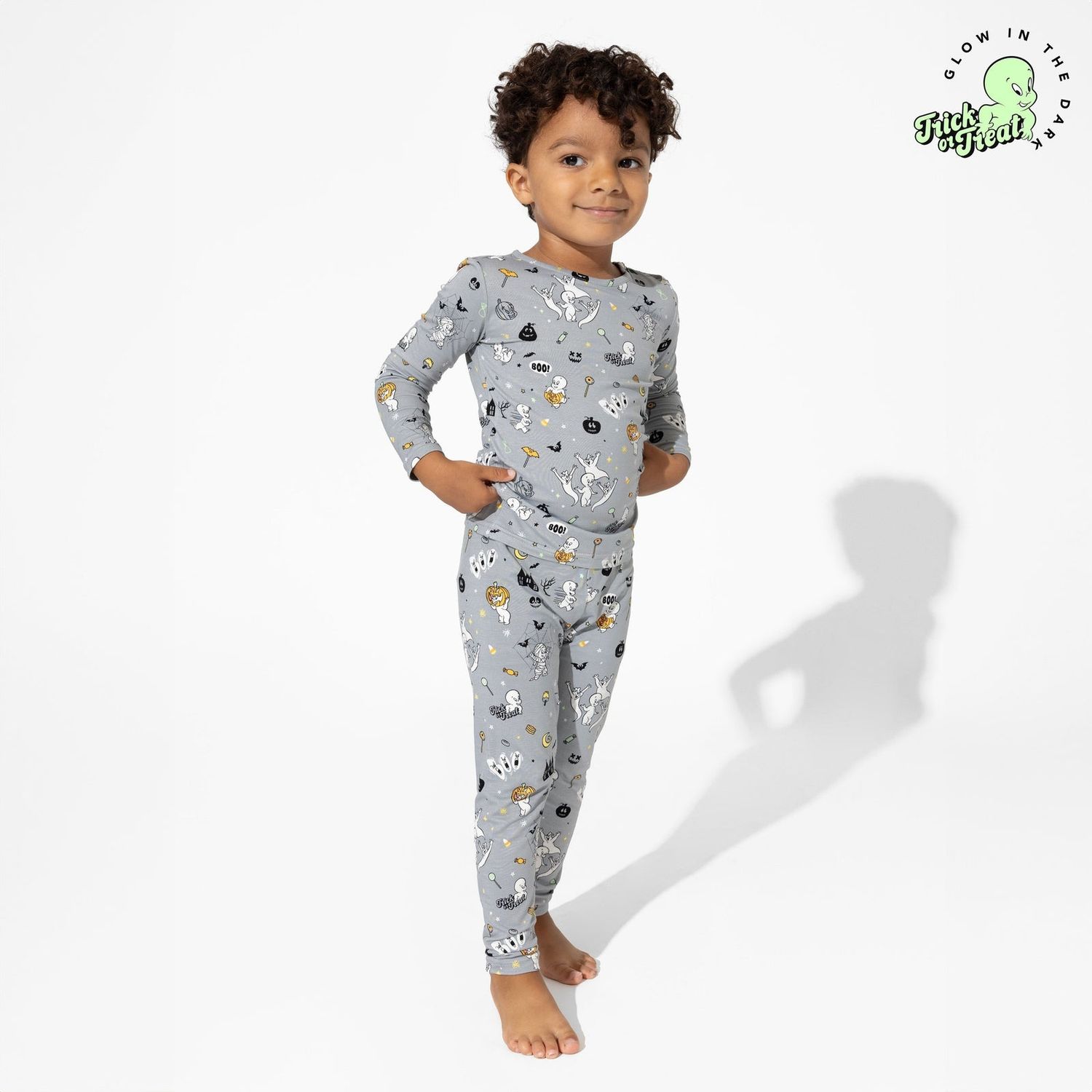 Bellabu Bear Bamboo long sleeve/pant pajama set-Casper Halloween