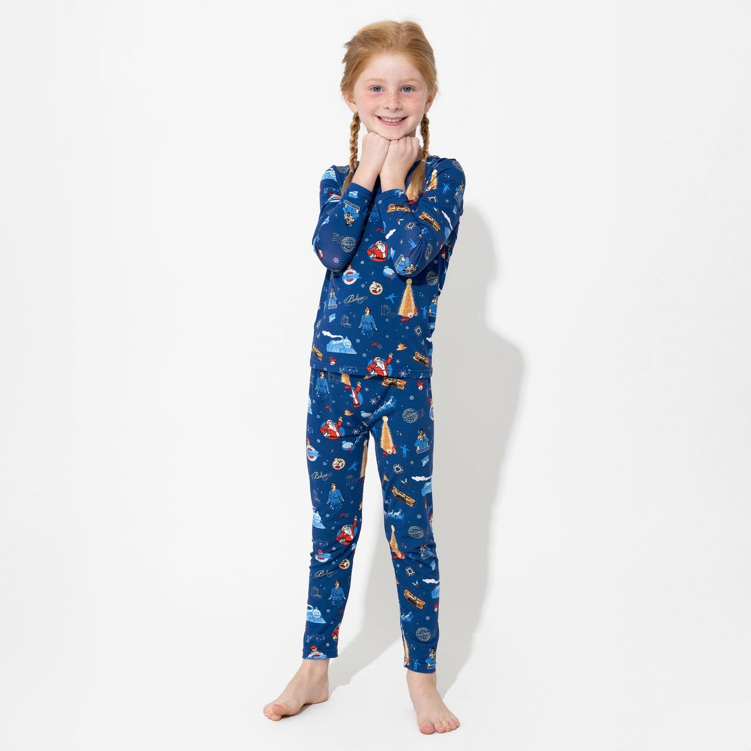 Bellabu Bear The Polar Express bamboo long sleeve and pant pajama set