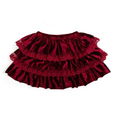 Sweet Wink ruby red velvet tiered Christmas tutu skirt