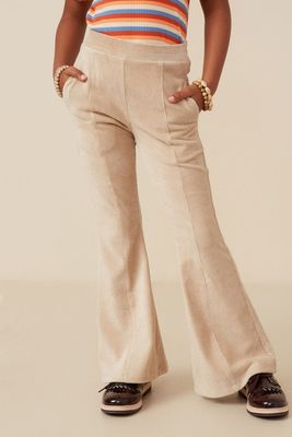 Hayden Girls Fall pleat detail pocketed corduroy pants-tween