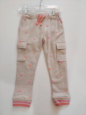Appaman heart pink/oatmeal cozy joggers - French Terry cotton blend-cotton