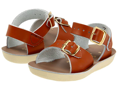 Surfer Salt Water Sandals - Tan-hook &amp; Loop