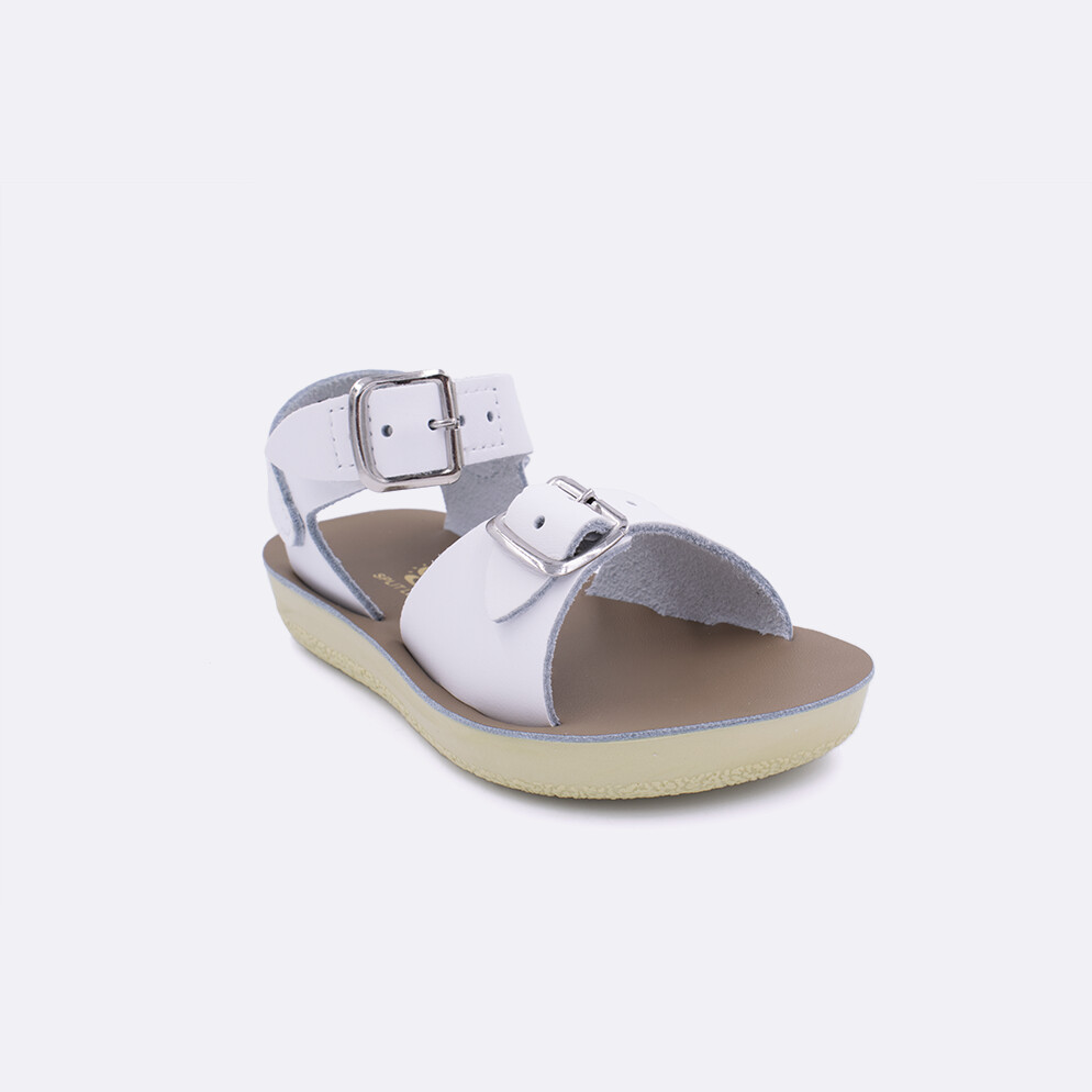 Surfer Salt Water Sandals - white-hook &amp; Loop
