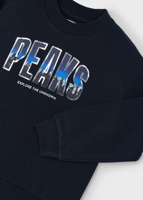 Mayoral navy "Peaks" explore the unknown sweatshirt