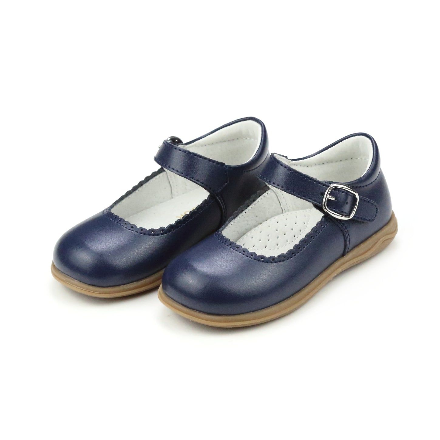 L'Amour  Chloe navy leather mary jane shoe