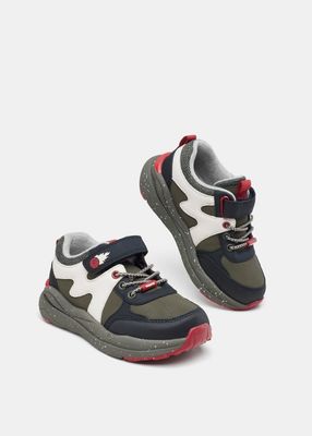 Mayoral Boys Khaki Platform sneakers w/basketball