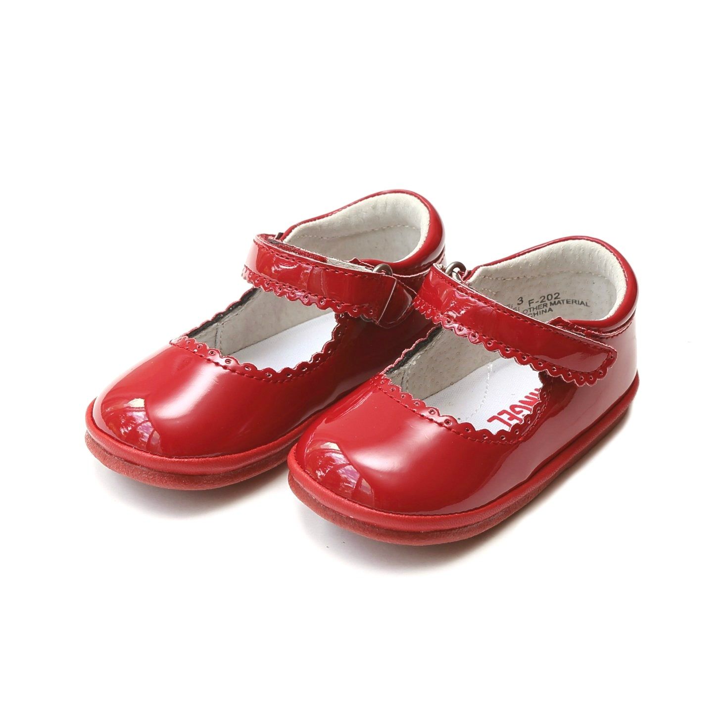 Angel by L'Amour Cara Scalloped Mary Jane (Infant)-red