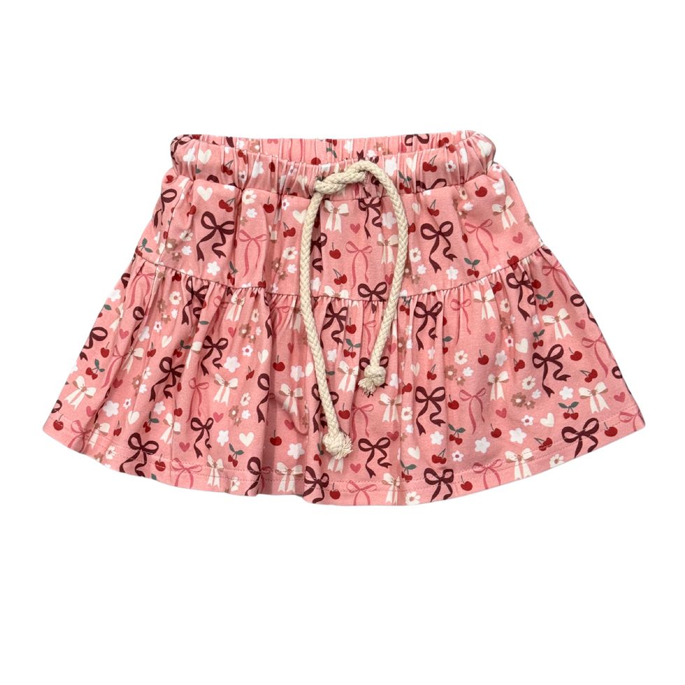 Baby Sprouts bamboo cherry hearts skort