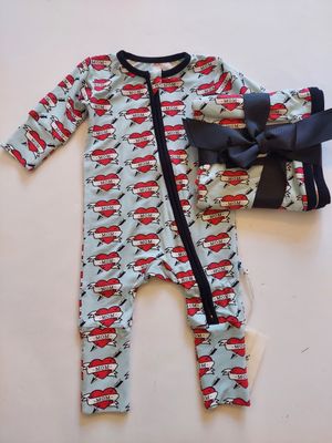 Kickee Pants convertible coverall- 2 way zipper- Mom Tattoo