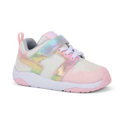 See Kai Run  - Viento white/pink athletic shoes -machine washable