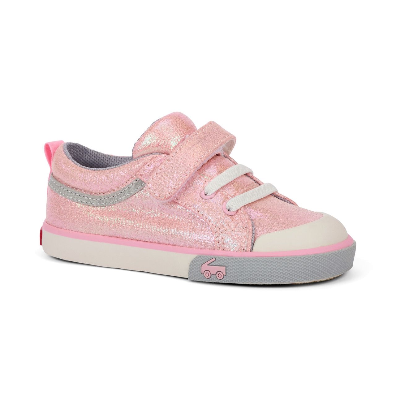 See Kai Run Kristin pink metallic canvas sneakers