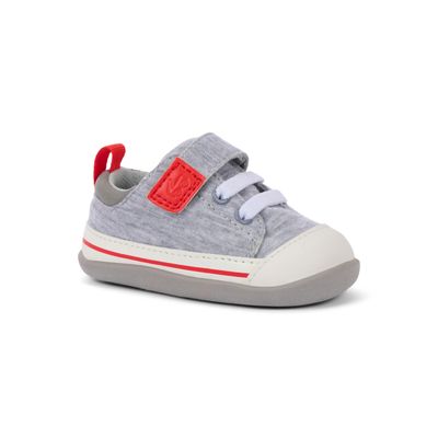 See Kai Run (First Walker) - Stevie Mini gray jersey/red