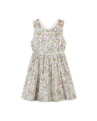 Vignette cotton Tilly Dress- yellow Meadow Floral