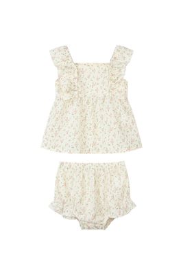 Vignette Ellie set- swiss dot sweet pink floral top/bloomer set