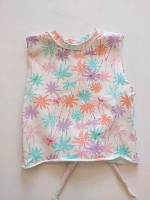 Havengirl cotton knit back tie tank- pastel palm