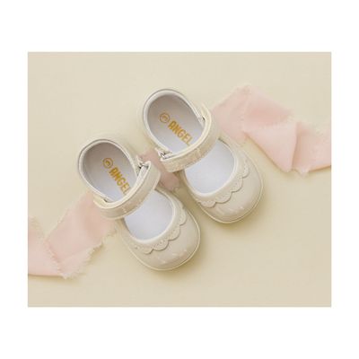 Angel by L'Amour  Juliette Petal Baby scalloped Mary Jane (Infant)-patent cream