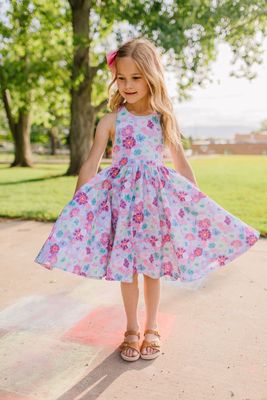 Ollie Jay Sofia twirl dress in Serenity Floral