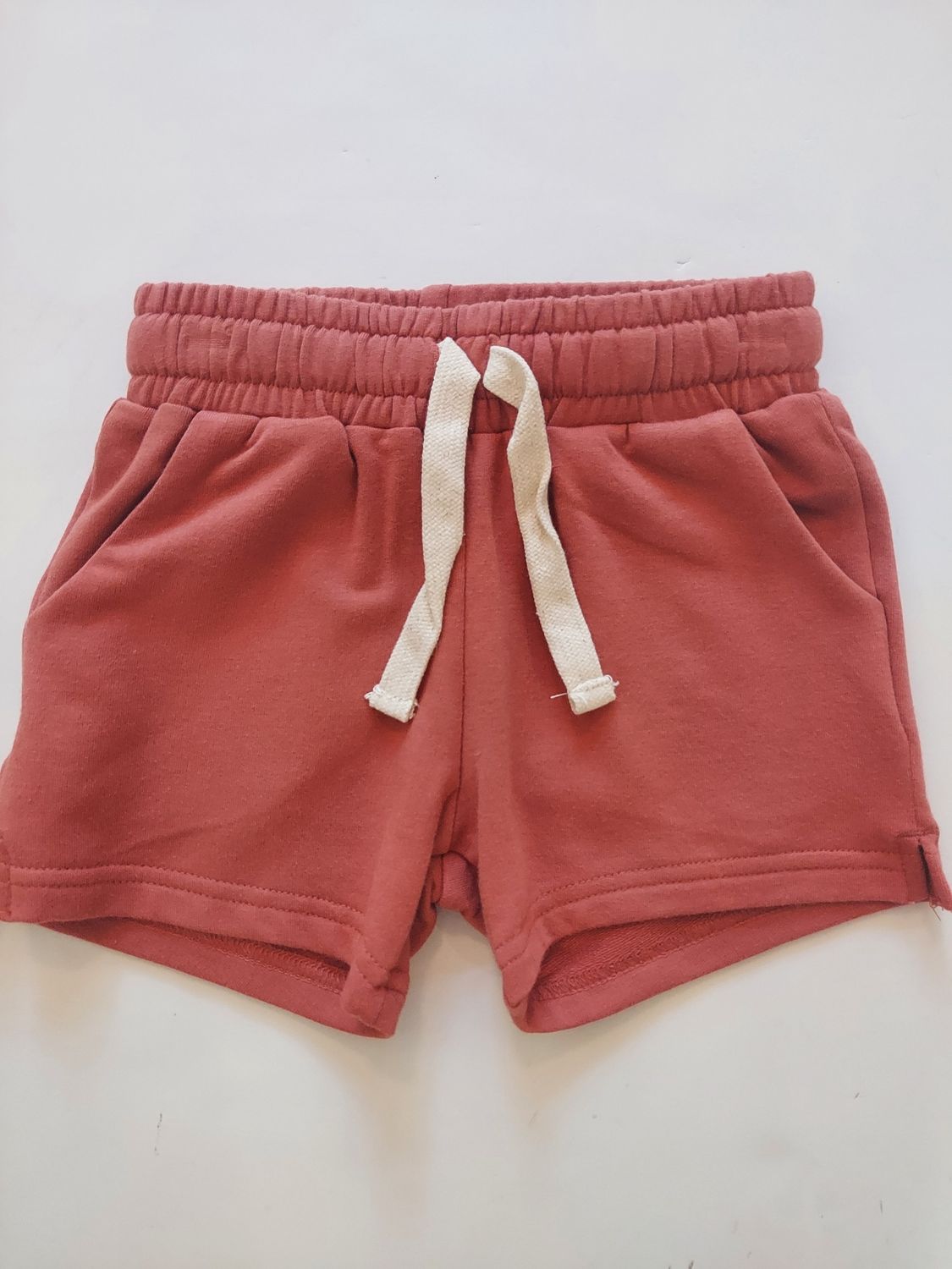 Baby Sprouts Girls bamboo shorts- brick red