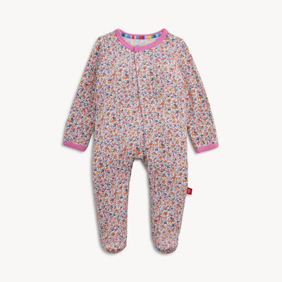 Magnetic Me  "Stella" floral eco friendly modal magnetic footie-