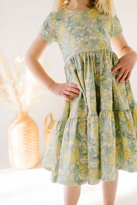 Ollie Jay Ruffle dress  in sunlit Sage