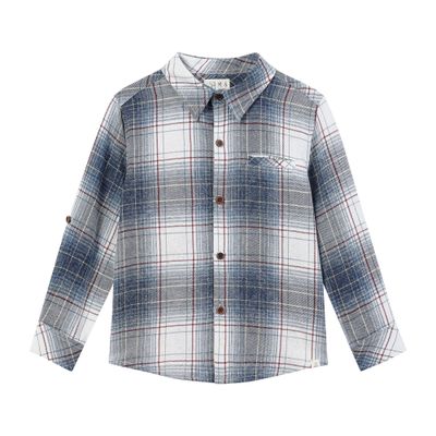 Me &amp; Henry 100% cotton Atwood woven plaid collared shirt
