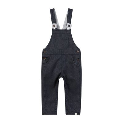 Me &amp; Henry 100% cotton Gentry woven herringbone overalls-navy tweed