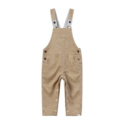 Me &amp; Henry 100% cotton Gentry woven overalls-beige moleskin