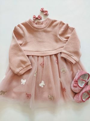 New Fall Mayoral dusty rose dress with tulle skirt